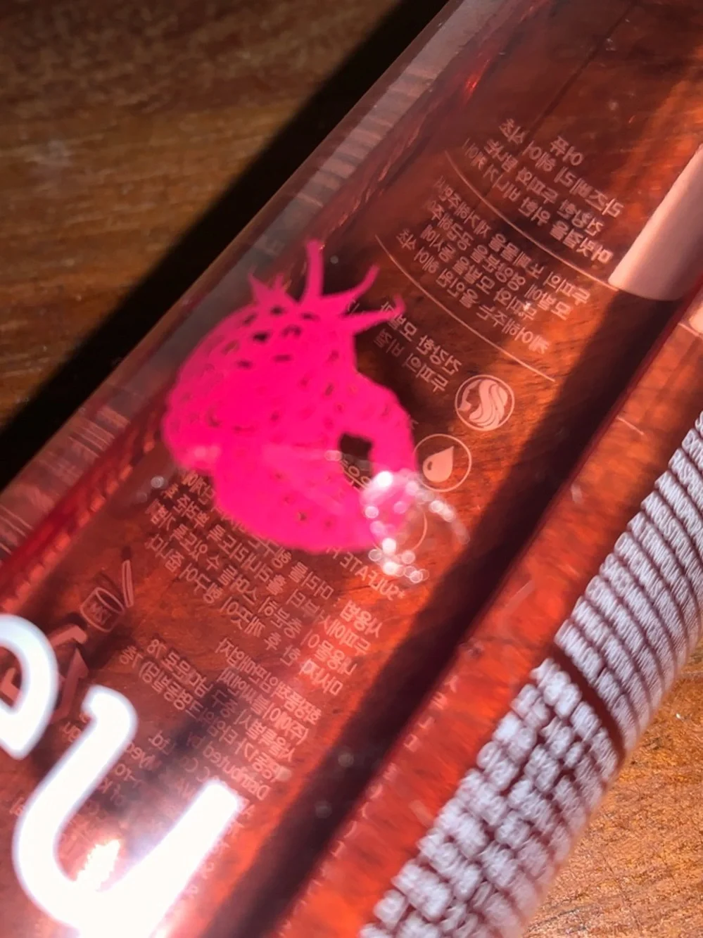 Raspberry Hair Vinegar - Pink Clear Bottle
